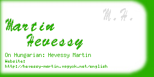 martin hevessy business card